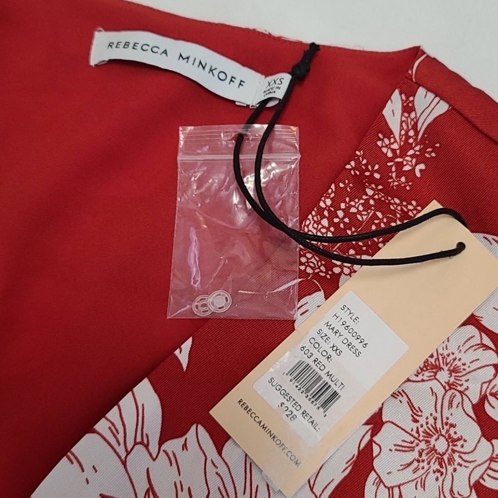 NWT Rebecca Minkoff Red Floral Wrap Dress … - Picture 9 of 16